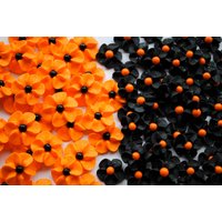 Royal Icing Flowers - Halloween Mix Mit Funkeln Gemischte Größen | 40 von cakeartbychristy