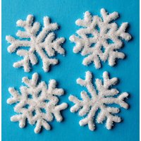Schneeflockendekorationen - Dessert Toppers - Royal Icing - Hergestellt Mit Zucker Und Glitzern | 12 von cakeartbychristy