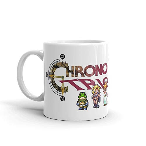 Chrono Trigger 325 ml weiße Keramik-Kaffeebecher mit C-förmigem Griff, angenehm zu halten. Chrono Trigger 325 ml weiße Keramik-Kaffeebecher mit C-förmigem Griff, angenehm zu halten. von calanaram
