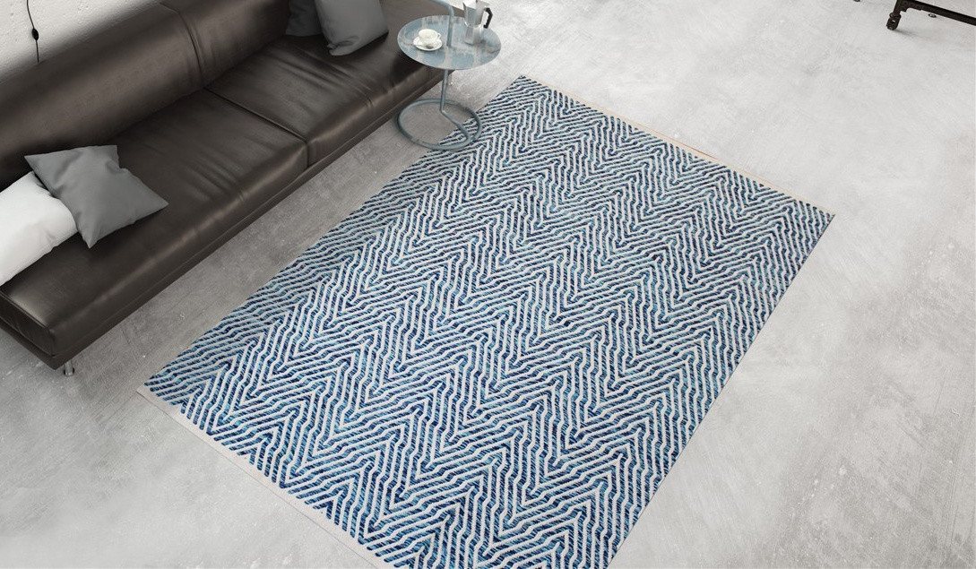 calo-deluxe Teppich Luba 433, rechteckig, Höhe: 7 mm, reine Baumwolle, handgewebt, Wohnzimmer, Kinderzimmer von calo-deluxe