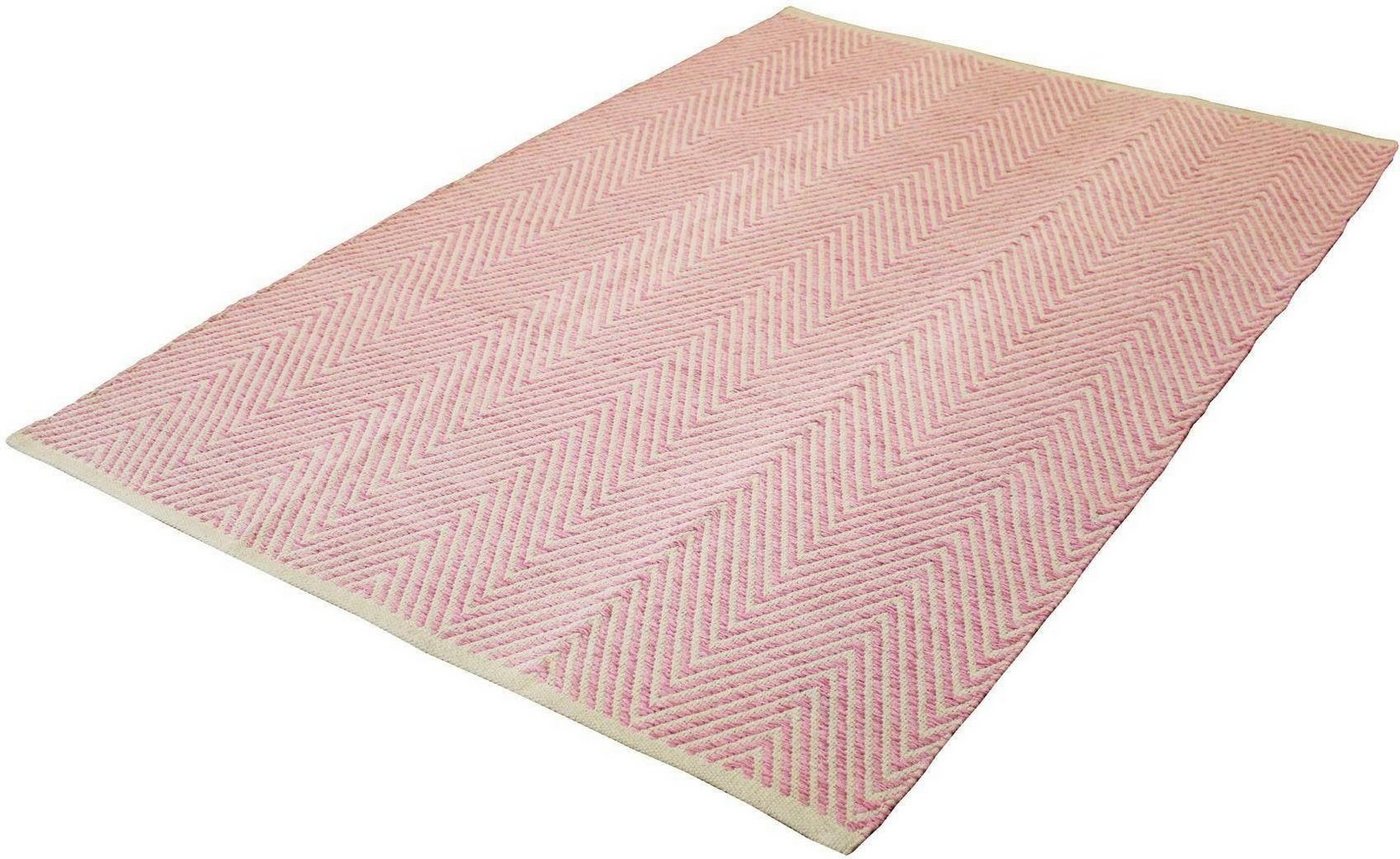 Teppich Luba 500, calo-deluxe, rechteckig, Höhe: 7 mm, reine Baumwolle, Wohnzimmer von calo-deluxe