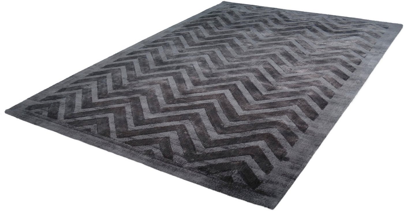 Teppich Viteox 410, calo-deluxe, rechteckig, Höhe: 13 mm, Viskose, Kurzflor, Wohnzimmer von calo-deluxe