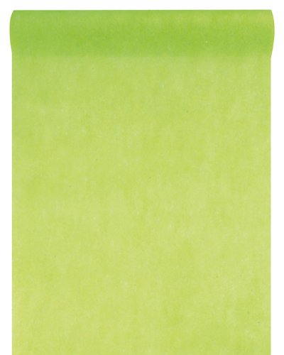 Tischläufer Vlies grün apfelgrün 0,3 cm x 10 m Rolle Tischdekoration mit Palandi® Sticker von cama24.com