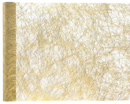 Tischläufer 25 Meter metallic Premium Vlies (Gold) von cama24com