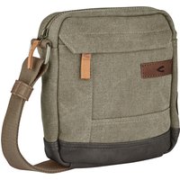 camel active Umhängetasche "Air", Canvas Modell aus weichem Lederimitat abgerundet mit Applikationen von camel active