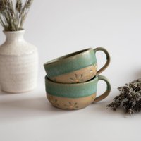 Cappuccino Blumenbecher Handgemachte Keramik 6 Unzen Kleine Kaffeetasse Blumen Frühlingsdekor Neues Zuhause Hochzeitsgeschenk Für Ihre Küche Dekor von camillascollectionco