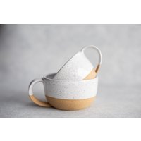 Keramikbecher Handgemachte Kaffeebecher 16 Unzen Becher Latte Gesprenkelte Housewarming Geschenk Für Sie Küche Dekor Steinzeugbecher | Auf Bestellung von camillascollectionco