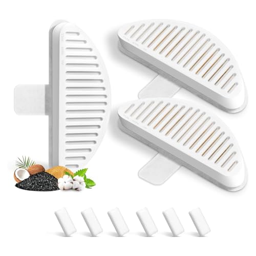 camister Katzenbrunnenfilter, 3er Pack Ersatzfilter & 6er Pack Ersatzfilter-Schwämme für 67 Oz/2L Automatische Haustierbrunnen-Zubehör. von camister