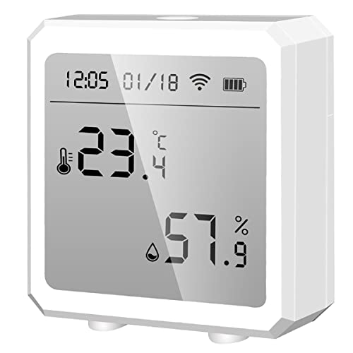 WiFi Hygrometer Thermometer Wireless Temperatur Feuchtigkeitsmonitor mit App Alerts Indoor Outdoor Temperatur Feuchtigkeitssensor kompatibel mit Alexa Google Assistant für Home Greenhouse Cellar(Weiß) von camouflage net