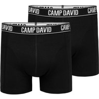 CAMP DAVID Boxershorts, (Packung, 2 St.), im 2er- Pack mit Logobund von camp david