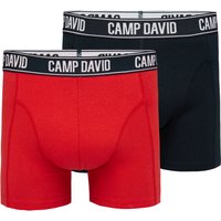 CAMP DAVID Boxershorts, (Packung, 2 St.), im 2er- Pack mit Logobund von camp david