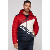 CAMP DAVID Steppjacke, mit Kapuze, mit Colour-Blocking und Rücken-Print von camp david