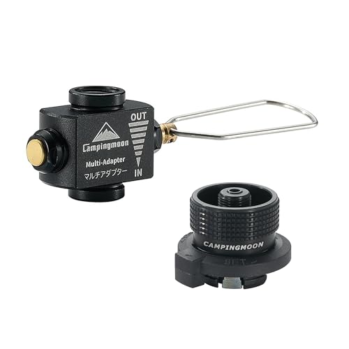 CAMPINGMOON Gaskanister Nachfülladapter Butan auf Isobutan Transfer Adapter Schwarz BKZ15/BKZ11 von camping moon