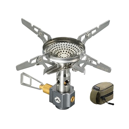 CAMPINGMOON Kompakter faltbarer Kocher mit Mikroregler mit 4Flex ohne Zünder XD-2-NE von camping moon