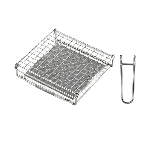 Campingmoon Camping-Toaster für Campingkocher, Gasgrill und Outdoor-Kochen schwarz Mit Anti Scalding Mesh Gabel von camping moon