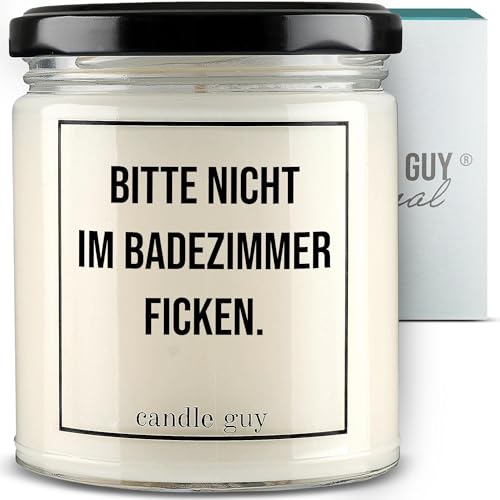 candle guy Duftkerze | Bitte nicht im Badezimmer ficken. | Handgemacht aus 100% Sojawachs | 70 Stunden Brenndauer candle guy Duftkerze | Bitte nicht im Badezimmer ficken. | Handgemacht aus 100% Sojawachs | 70 Stunden Brenndauer von candle guy