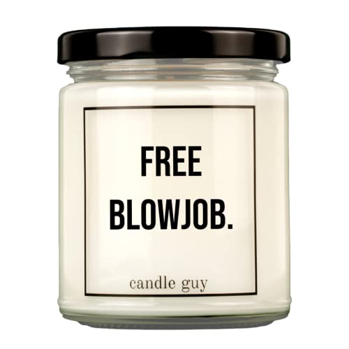 candle guy Duftkerze | Free Blowjob. | Handgemacht aus 100% Sojawachs | 70 Stunden Brenndauer von candle guy