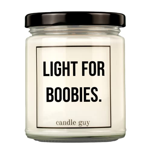 candle guy Duftkerze | Light for boobies. | Handgemacht aus 100% Sojawachs | 70 Stunden Brenndauer von candle guy
