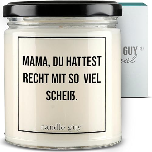 candle guy Duftkerze im Glas [Brennzeit 70h] - Duft-Kerze handgemacht mit Spruch | Freches Geschenk für Frauen, Freundin, Geburtstag | 100% Sojawachs, schöne natürliche Düfte mit ätherischem Öl von candle guy