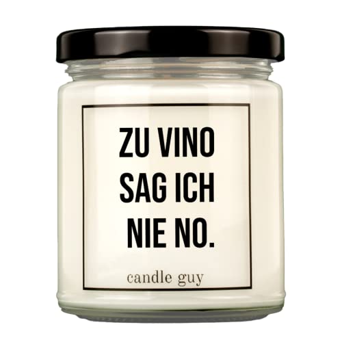 candle guy Duftkerze | Zu Vino sag ich nie no. | Handgemacht aus 100% Sojawachs | 70 Stunden Brenndauer von candle guy