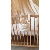 Kinderbett-Hängekorb, Kinderbett-Aufbewahrungs-Hängekorb, Körbe Für Babybett, Korb Auf Dem Bett, Kleinkinder Und Neugeborene von candlesinrain