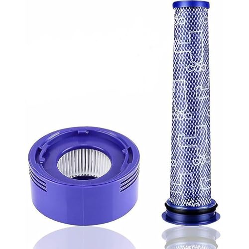 Replacement Vacuum Cleaner Pre Hepa Filter 96566101 and Motor Post Filter 96747801 Set Compatible with Dyson Vacuum Cleaners V7 V8 HH11 SV10,SV11 - Filter 965661-01 and 967478-01 von cann