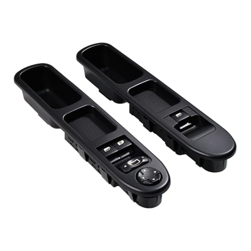 CANTONDZ 2xFensterheberschalter Vorne Links Rechts Fensterheber Schalter LH+RH Kompatibel mit Peugeot 207 SW WA WC WK 2007-2015 Citroën C3 Picasso 6554.QC 6490.HQ 6554QK von cantondz