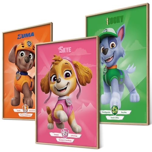 canvea PAW Patrol Heroes 3er Poster Set Skye Rocky Zuma von canvea
