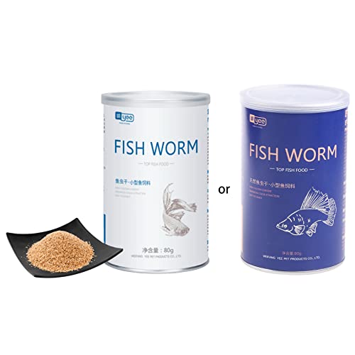 1 Dose 500/1280 ml Fischwurm Aquarium Fischfutter Natürliche Leckereien High Protein Angelköder für tropische Fische Guppy Gesundheit Fütterung Lebensmittel von caoxhenr