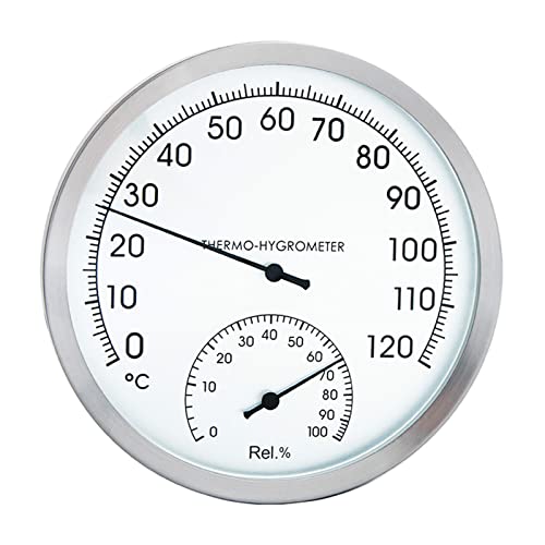 Küchen-Ofen-Thermometer, rundes Thermometer, Hygrometer, Edelstahl, Temperaturanzeige, hohe Temperaturbeständigkeit zum Backen im Ofen von caoxhenr