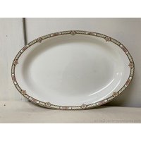 Vintage Homer Laughlin Platte Rose Und Gitter Kaiserin Borte Gold Usa von capemayantiquesinc