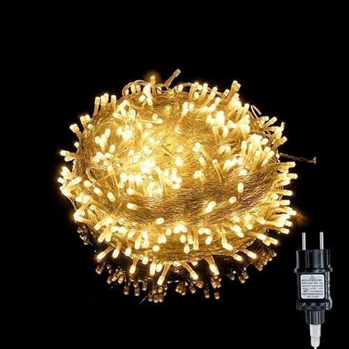 capojas 100/200/300/400er Led Lichterkette Warmweiß Strombetrieben mit Stecker Außen und Innen für Hochzeit Weihnachten Party weihnachtsdeko (Warmweiß, 400LED 40M Lang+5M Zuleitung) von capojas
