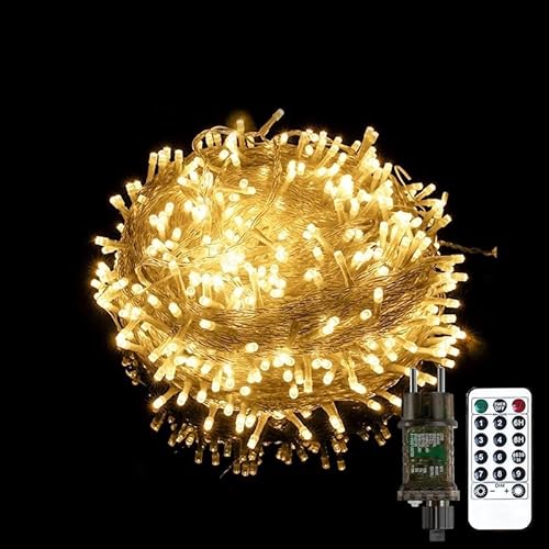 capojas 100/200/300/400er Led Lichterkette Warmweiß Strombetrieben mit Stecker Außen und Innen für Hochzeit Weihnachten Party weihnachtsdeko (Warmweiß 8 modi Dimmbar, 200LED 20M Lang+5M Zuleitung) capojas 100/200/300/400er Led Lichterkette Warmweiß Strombetrieben mit Stecker Außen und Innen für Hochzeit Weihnachten Party weihnachtsdeko (Warmweiß 8 modi Dimmbar, 200LED 20M Lang+5M Zuleitung) von capojas