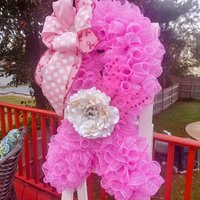 Pink Brustkrebsband Kranz Pfingstrose & Perlendekor Pink Brustkrebsband Kranz Pfingstrose & Perlendekor von capthelenwreaths