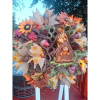 Chipmunk Kranz Vintage Türkranz Für Das Vogelhaus von capthelenwreaths