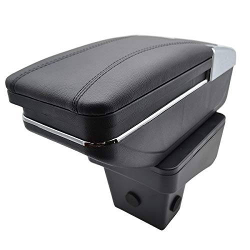 Armlehne Auto kompatibel mit Suzuki Vitara 2015-2019 - Mittelarmlehne aus schwarzem Leder mit Aschenbecher und Staufach von car passion