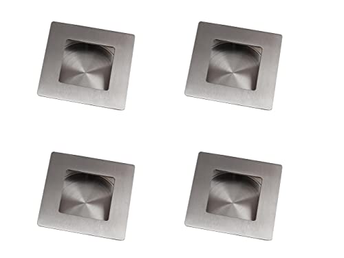 Edelstahl Muschelgriff Ziehgriff Muldengriff Griffmulde Möbelgriff Griffmuschel Griff Quadratisch 70x70mm Einlassmuschel 4 Stück von car-tuningsde