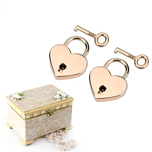 2 Sätze kleines Metall herzförmig vorhöflich, Mini Schloss mit Schlüssel für Schmuckkasten Aufbewahrungsbox Diary Book Tagebuch Mini -Taschen 2 Sätze kleines Metall herzförmig vorhöflich, Mini Schloss mit Schlüssel für Schmuckkasten Aufbewahrungsbox Diary Book Tagebuch Mini -Taschen von cardyven