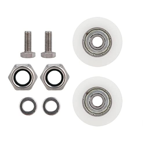 2 Sets Dusch tür Roller, 30mm Durchmesser Gewächshaus Tür Kit Dusch tür Rollen Glas Roller Ersatz Garten Gewächshaus Tür Set von cardyven