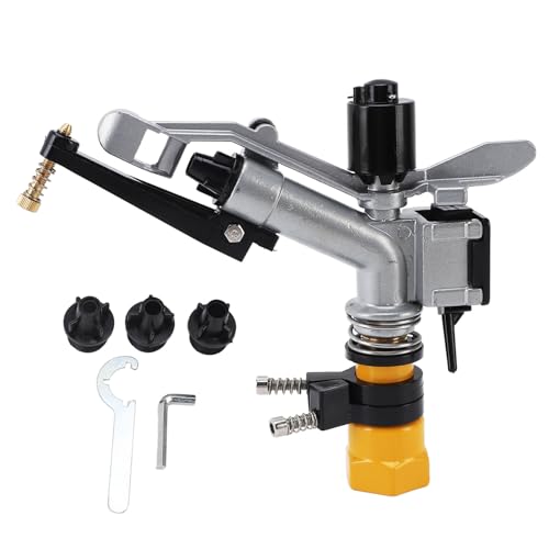 360 Grad Impact Sprinkler Auto Rotation, Metall Impact Sprinkler Kopf mit Einer 1/2 -Zoll -FNPT -Schnittstelle für große Gartengarten -Bewässerungsabdeckung mit großer Gartengarten von cardyven
