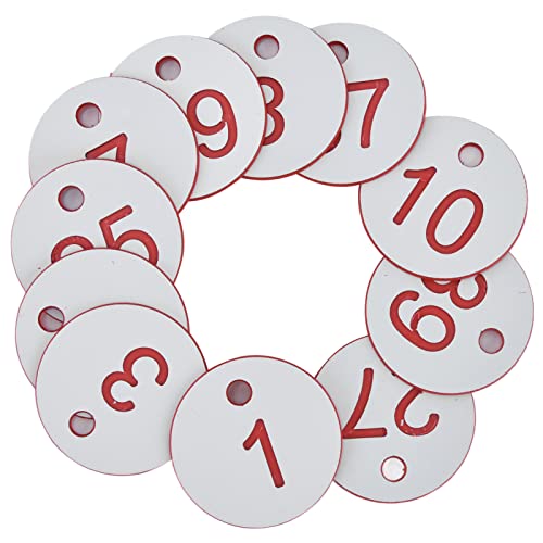 50pcs Bienenstock -Tag, ABS Round Tags ID -Nummer -Tags Bienenzuchtbox nummeriertes Tag Kunststoff Nummeriert Markierung Identifikation Hang Tags runde nummerierte (1-50) von cardyven