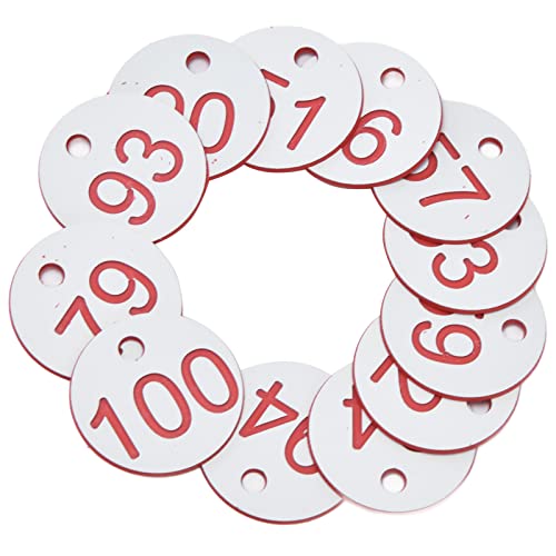 50pcs Bienenstock -Tag, ABS Round Tags ID -Nummer -Tags Bienenzuchtbox nummeriertes Tag Kunststoff Nummeriert Markierung Identifikation Hang Tags runde nummerierte (51-100) von cardyven
