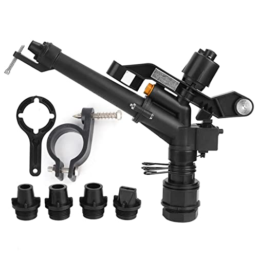 Bewässerungssprinkler, 1,5 bis 1 Zoll DN25 weiblicher Gewinde einstellbar 360 Grad rotierende Schaukelarmfarm Bewässerung Rocking Arm Sprinkler mit Düsensatz von cardyven