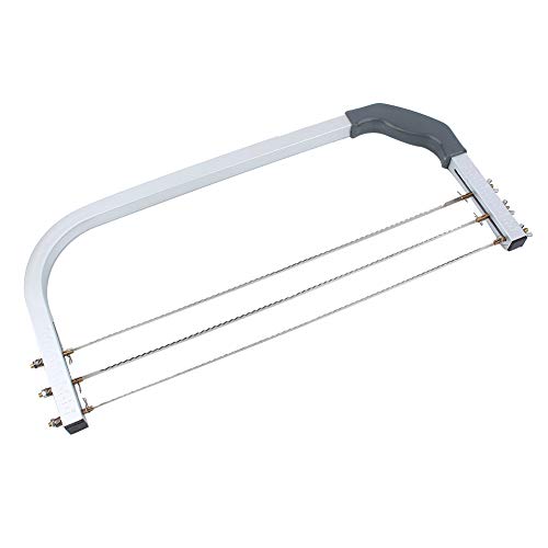 Cake Cutter Leveler Slicers Tool, Stainless Steel Adjustable Double Wires Stacking Cake Cutter with 3 Wires for Professional Home Baking Decorating von cardyven
