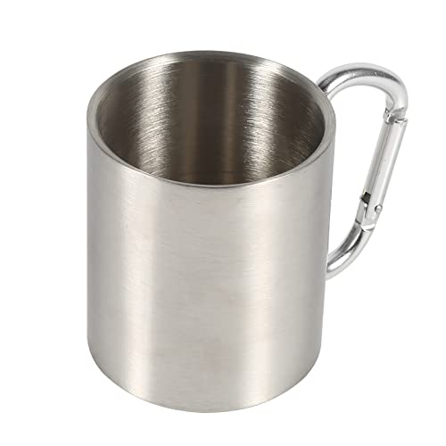 Camping -Kaffeetasse, 3.1x2,7in Edelstahl Camping Cup 220 ml Doppelmauerte tragbare Becher Wasserbecher mit Karabinergriff für Reisen im Freien im Freien Sportarten Camping -Kaffeetasse, 3.1x2,7in Edelstahl Camping Cup 220 ml Doppelmauerte tragbare Becher Wasserbecher mit Karabinergriff für Reisen im Freien im Freien Sportarten von cardyven