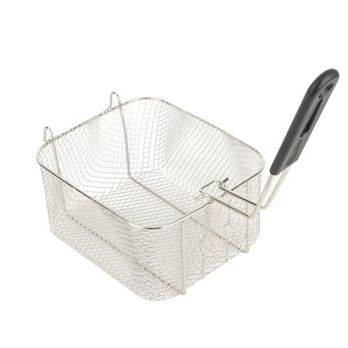Mesh Square Fry Körbe, Frittierkorb mit Gummi -Langgang mit gebratenem Lebensmittelsieb Fried Metall French Fritting Chipkorb Elektrik Fritteuchsenkorb Korb von cardyven