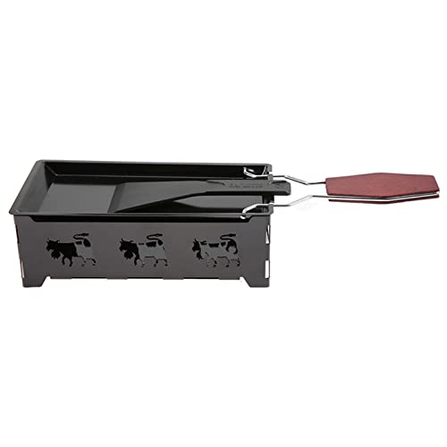 Tragbares Käse-Raclette, antihaftbeschichtetes Rotaster-Backblech-Herd-Set, Raclette-Pfanne bei Kerzenlicht mit Holzgriff, Grillwerkzeug für die Küche zu Hause für Käse, Fleisch Tragbares Käse-Raclette, antihaftbeschichtetes Rotaster-Backblech-Herd-Set, Raclette-Pfanne bei Kerzenlicht mit Holzgriff, Grillwerkzeug für die Küche zu Hause für Käse, Fleisch von cardyven