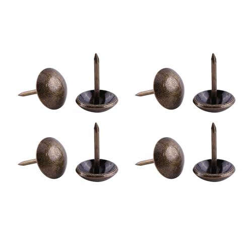 cardyven 100pcs Vintage Bronze Polsternägel, dekorative Möbelkackungen für Sofa, Schuhe, Türen Basteln antike Eisenstollen mit grünem rotem Bronze Finish (13 * 17mm) von cardyven