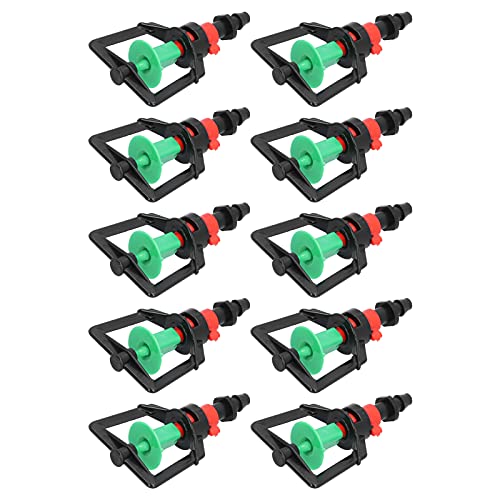 cardyven 10Set Atomizing Sprinklerdüse, rotierende Nebel -Emitter G -Typ Einstellbare 360 ​​-Grad -Wasserverbesserungs -Mikropflanzen, Sprinklerrefraktionspray -Sprühdüse für Gewächshaus von cardyven