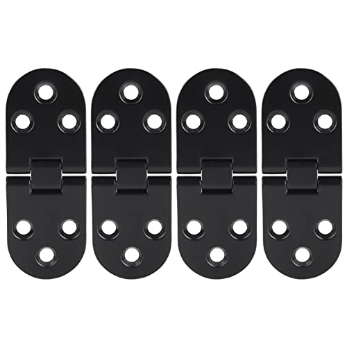 cardyven 4pcs Flip Black Türklappenscharnier 3. 1 × 1. 2 × 0. 1in Zinklegierung 180 Grad Faltflip -Top -Scharniere mit Befestigungsschrauben für Kabinettshardwarezubehör von cardyven